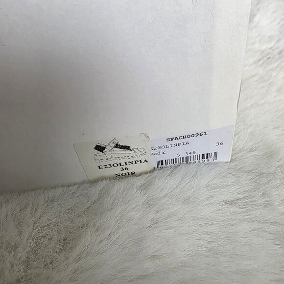 Sandro Black Leather Crochet-Knit Platform Sport Sandals EU 36 NEW - Picture 11 of 12